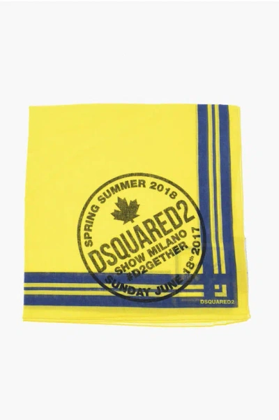 Dsquared2 Cotton Bandana With Beaver Print