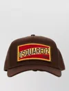 Dsquared2 Cotton Baseball Cap Adjustable Strap Curved Brim In Brown