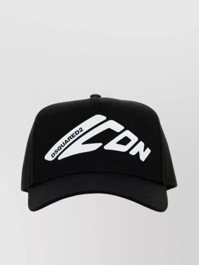 DSQUARED2 COTTON BASEBALL CAP CURVED BRIM