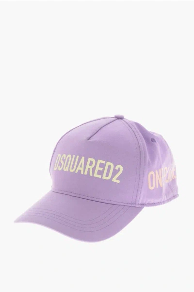 Dsquared2 Cotton Baseball Cap With Logo In Pink
