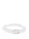Dsquared2 White Twin Beach Solid Adjustable Belt In White