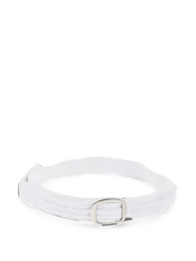 Dsquared2 Cotton Belt In White