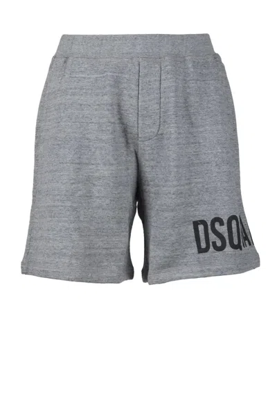 Dsquared2 Cotton Bermuda Shorts - Light Grey In Gray