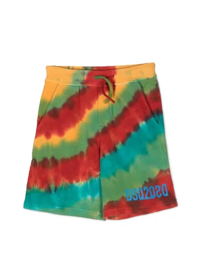 Dsquared2 Cotton Bermuda Shorts In Multi