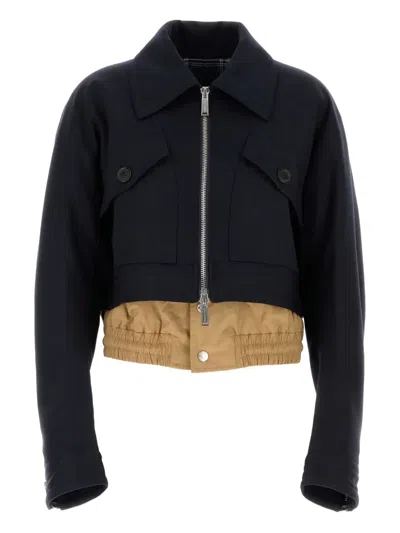 DSQUARED2 COTTON-BLEND CROPPED JACKET