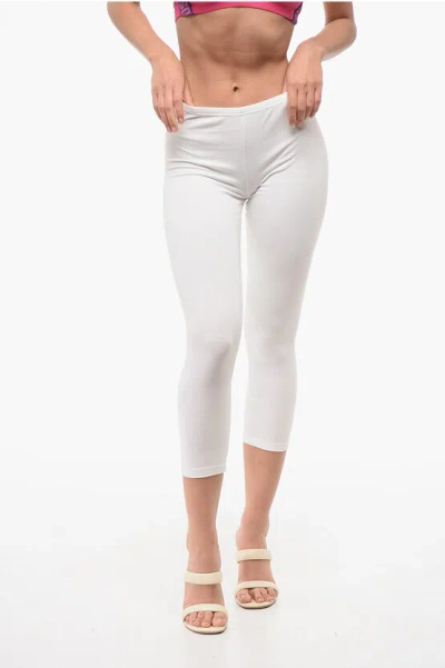 Dsquared2 Cotton Blend Icon Leggings In White