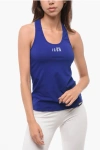 Dsquared2 Cotton Blend Icon Tank Top In Blue