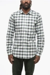 Dsquared2 Cotton Blurred Check Shirt With Standard Collar In Multi