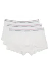 Dsquared2 White Logo Cotton Boxer Briefs Set In Bianco
