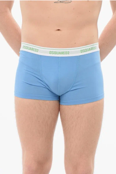 Dsquared2 Cotton Boxer With Logoed Waistband