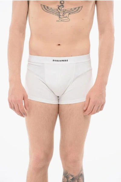 Dsquared2 Cotton Boxer With Logoed Waistband
