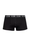 Dsquared2 Contrasting Logo Boxers In Black