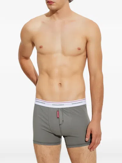 Dsquared2 Cotton Boxers With Logo In White