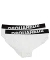 Dsquared2 Logo-waistband Pack Of Two Boxer Shorts In White