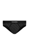 Dsquared2 Cotton Briefs With Monogram In Black