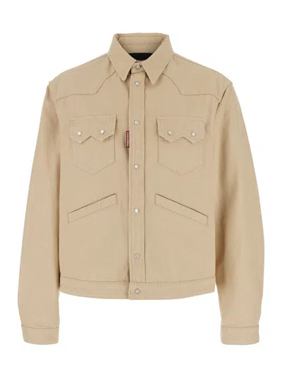 DSQUARED2 DSQUARED2 COTTON BUTTON-FRONT JACKET