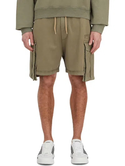 Dsquared2 Cotton Cargo Bermuda Shorts For Men In Military Green
