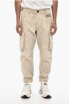 Dsquared2 Cotton Cargo Pants With Denim Monogram