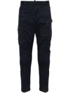 Dsquared2 Cargo Cotton Blend Trousers With Dart Detailing