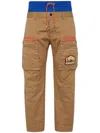 Dsquared2 Cotton Cargo Trousers In Brown
