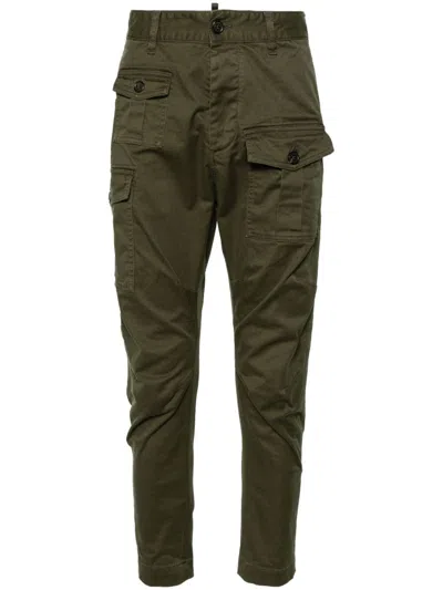 Dsquared2 Cotton Cargo Trousers For Men In Beige