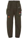 Dsquared2 Cotton Cargo Trousers In Green