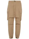 Dsquared2 Cotton Cargo Trousers In Neutrals