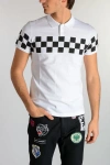 Dsquared2 Cotton Check Print Polo In White