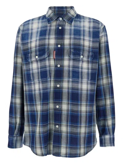 DSQUARED2 COTTON CHECKED SHIRT DSQUARED2