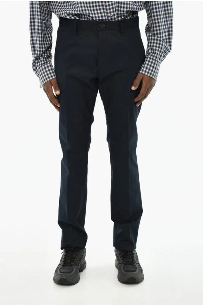 Dsquared2 Cotton Chino Pants With Belt Loops In Black