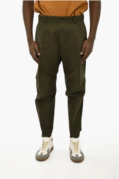 Dsquared2 Cotton Chino Skipper Pants Grösse 50 In Green