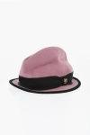 Dsquared2 Cotton Cloche Hat With Contrasting Trim In Pink