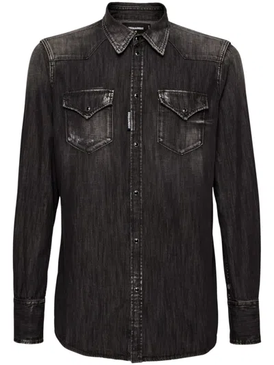Dsquared2 Cotton Clothing Shirts In Black