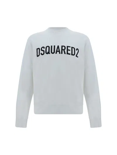 Dsquared2 Cotton Crew-neck Sweatshirt In White