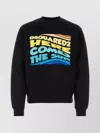 DSQUARED2 COTTON CREW NECK SWEATSHIRT WITH GRAPHIC PRINT