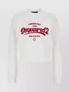 Dsquared2 Cotton Crew Neck Sweatshirt With Graphic Print In White