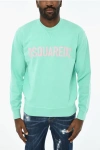 Dsquared2 Cotton Crew-neck Sweatshirt With Logo In Green