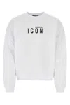 Dsquared2 Cotton Crew-neck Sweatshirt With Logo In White