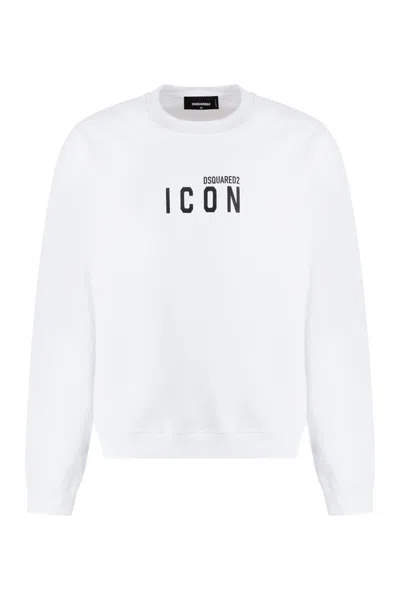 Dsquared2 Icon-print Cotton Sweatshirt In White