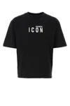 Dsquared2 Loose Fit Black Jersey T-shirt With Contrasting Logo