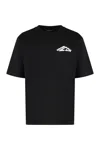 Dsquared2 Graphic Print Cotton Jersey T-shirt In Black