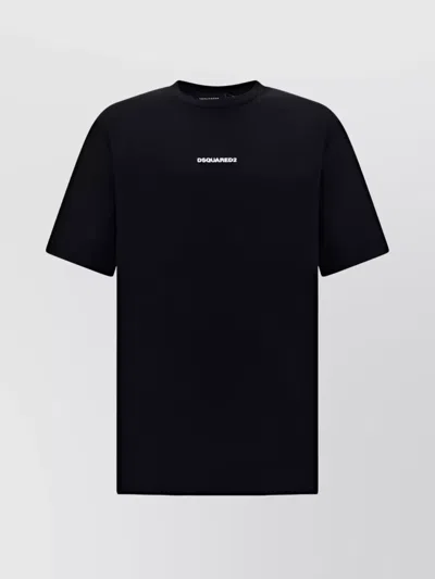 Dsquared2 Cotton Crew Neck T-shirt In Black