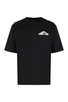 Dsquared2 Graphic Print Cotton Jersey T-shirt In Black