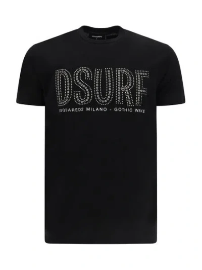 Dsquared2 Cotton Crew-neck T-shirt In Black