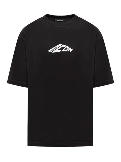 Dsquared2 Cotton Crew-neck T-shirt In Black