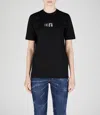 Dsquared2 Regular-fit Black Cotton Jersey T-shirt With Mini Logo In Black-white