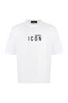 Dsquared2 White Cotton T-shirt With Dsq2 Logo In White