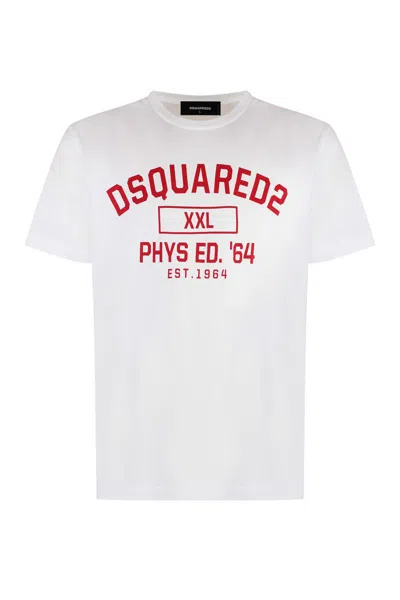 Dsquared2 Cotton Crew-neck T-shirt In White