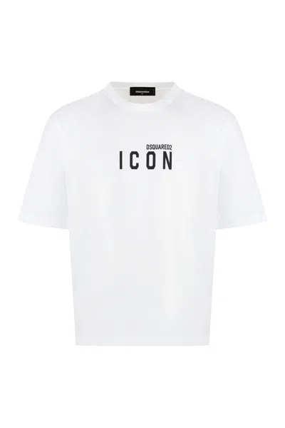 Dsquared2 Cotton Crew-neck T-shirt In White