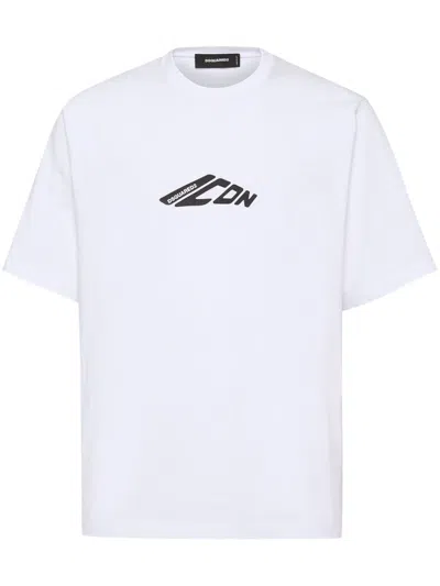 Dsquared2 Cotton Crew-neck T-shirt In White